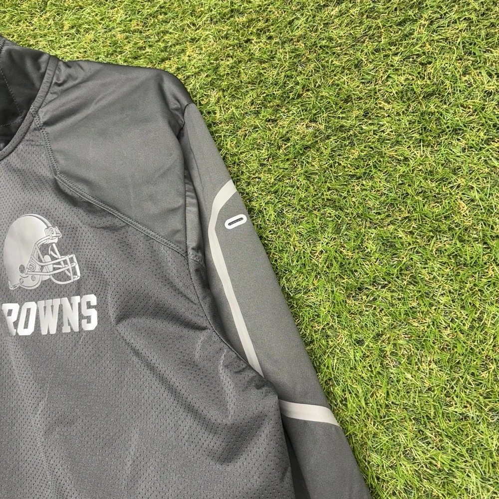 Nike Cleveland Browns On Field 1/4 Zip Pullover Mens XL Large NFL Sideline